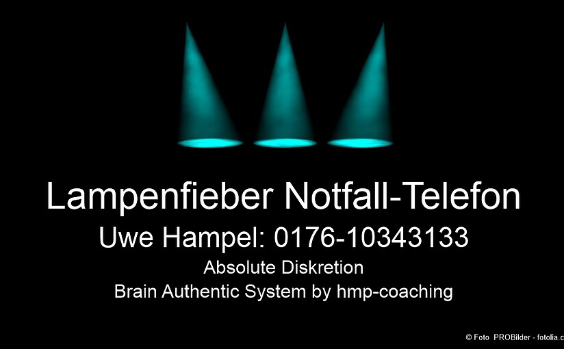 Uwe Hampels Lampenfieber Notfall-Telefon